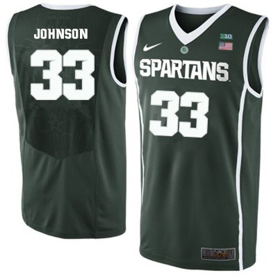 Men Michigan State Spartans NCAA #33 Magic Johnson Green Authentic Nike 2019-20 Stitched College Basketball Jersey KE32L77FI
